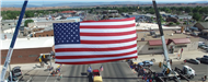 Flag over downtown
