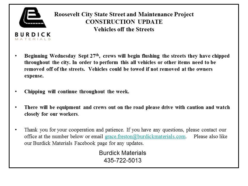 Burdick Materials Notice Sept 27 2017