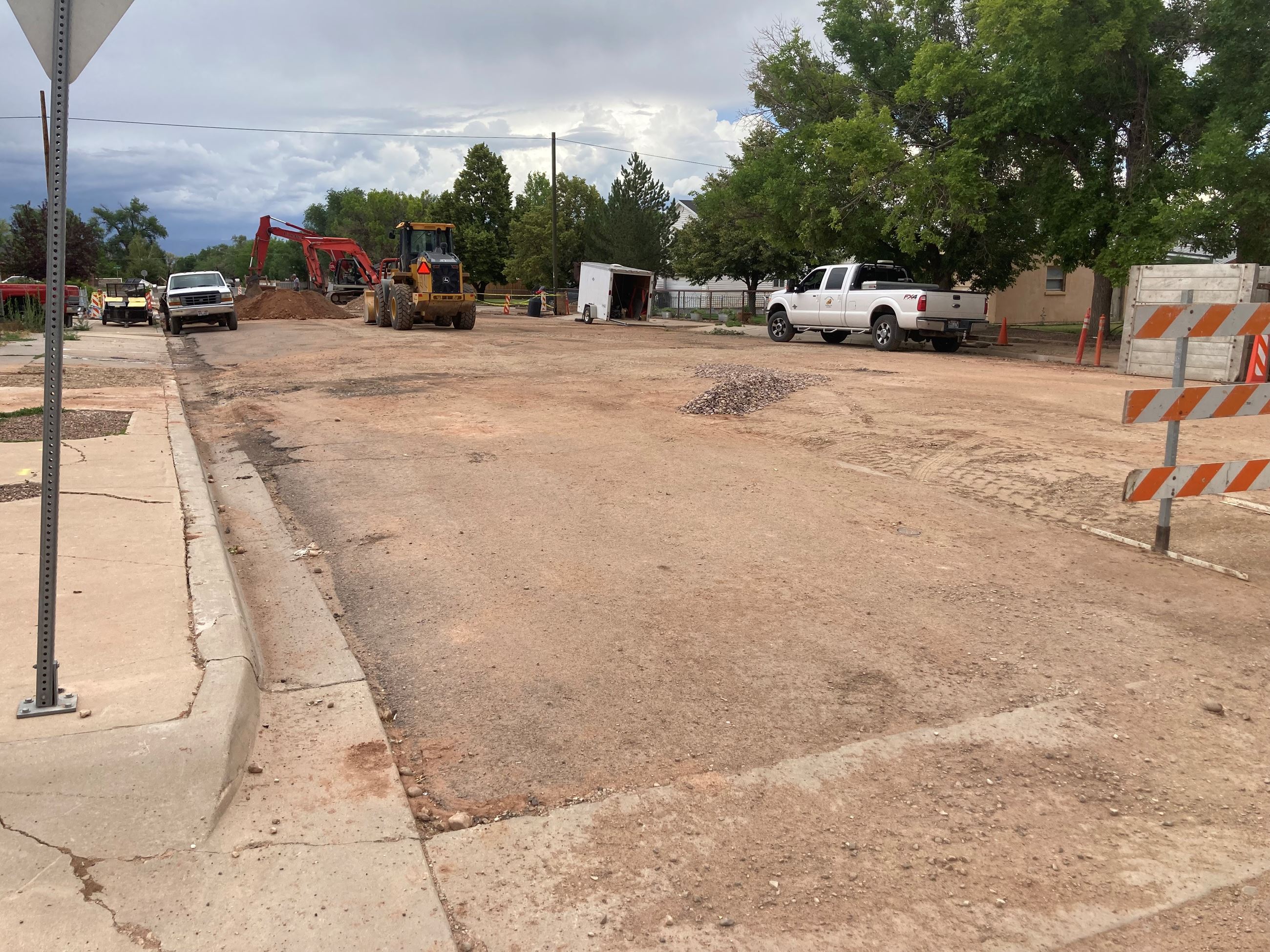 100 W Street in Roosevelt After Excavation and Repositioning of Water Meters 