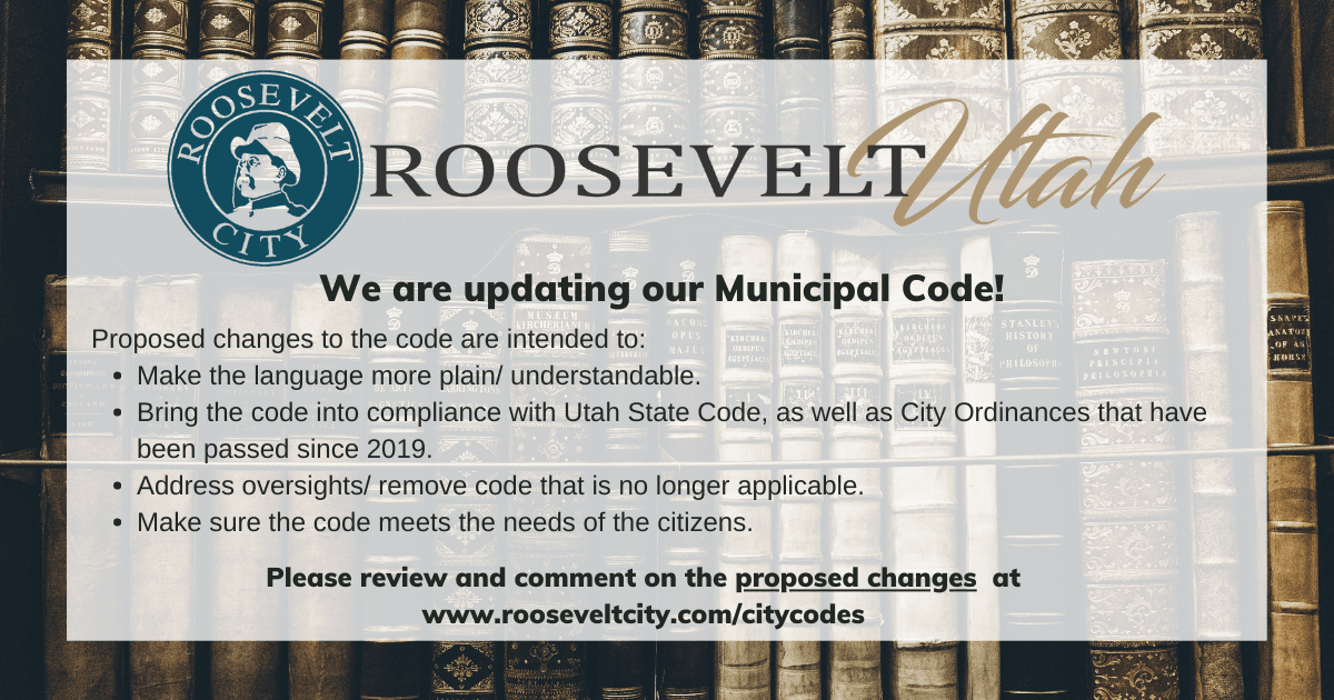 "We're updating our Municipal Code"