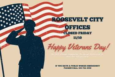 Veterans Day 2023 Office Closed- News Flash