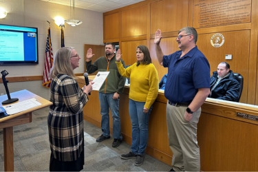 3 Council Members taking the Oath of Office 