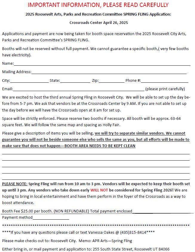 Spring Fling 2025 Booth application1