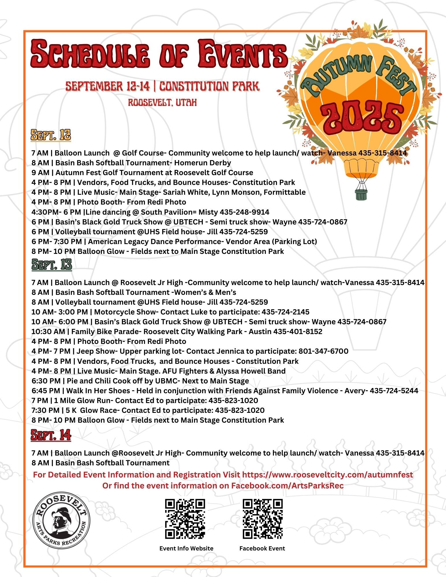 Autumn Fest 2025 Schedule