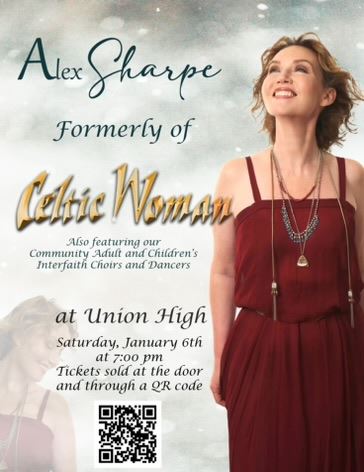 Flyer for Alex Sharpe performance in Roosevelt on January 6, 2023 